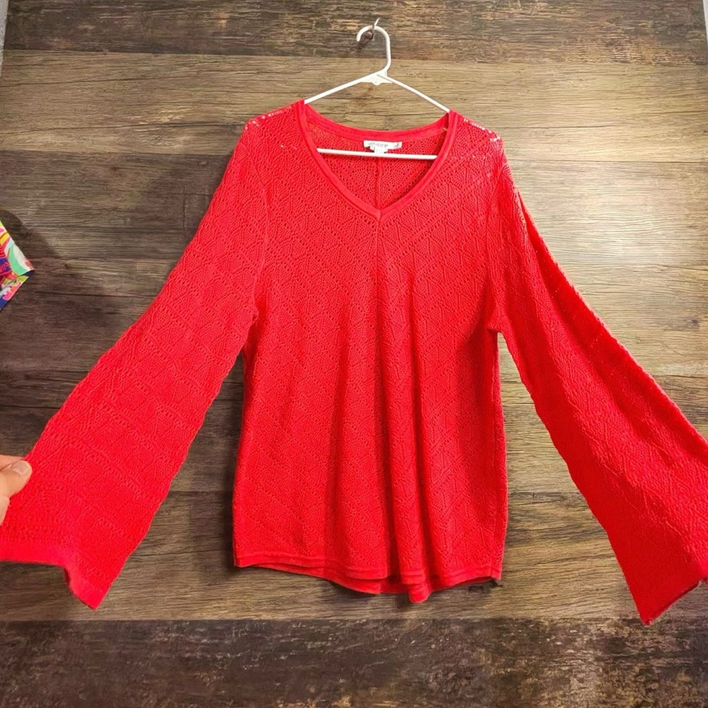 Chico's Scarlet V-Neck Sweater